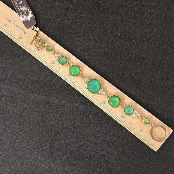 Anne Klein Green & Gold Bracelet. NEW - Picture 13 of 14